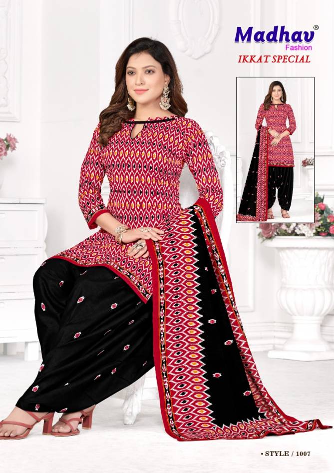 Madhav Ikkat Special Vol 1 Regular Wear Wholesale Cotton Printed Dress Material
